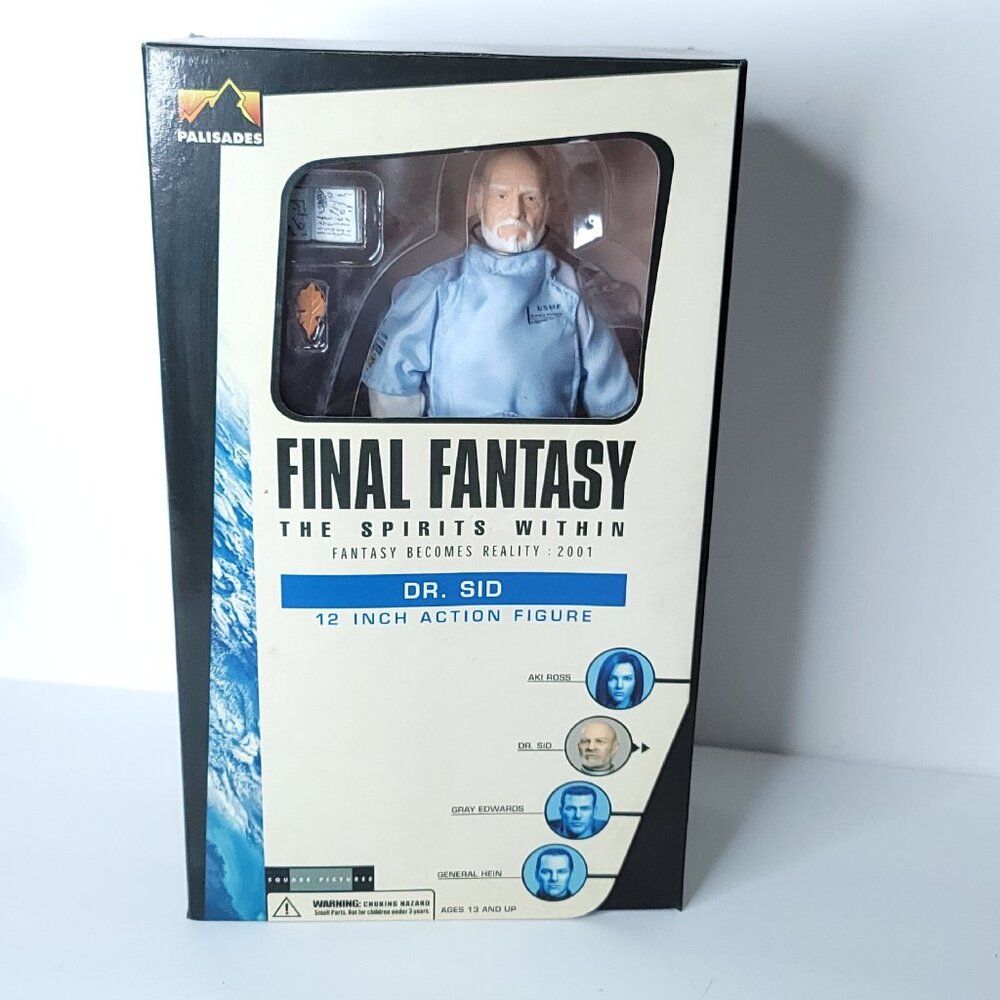 Final Fantasy Movie The Spirits Within Dr. Sid 12" Action Figure Palisades 2001